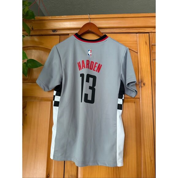 Houston Rockets #13 James Harden Adidas Gray Alternate NBA Jersey SZ L 14-16 - Picture 4 of 10